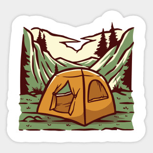 Backcountry Bliss: Outdoor Oasis Sticker